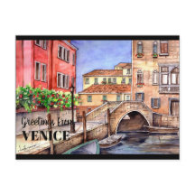 Venice Italy Pen & Wash Waterverf