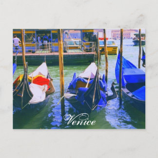 Venice Italy Postcard Post Card Gondolas Briefkaart