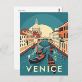 Venice Italy Rialto Bridge Vintage  Briefkaart (Voorkant / Achterkant)