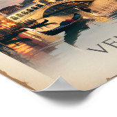 Venice Italy Rialto Bridge Vintage Twilight Rustic Poster (Hoek)