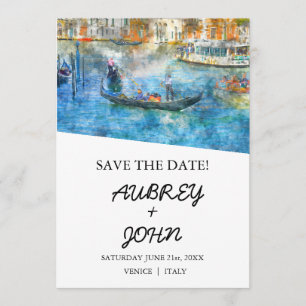 Venice Italy Save the Date Wedding Invitation