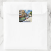 Venice, Italy, scenic photograph, Vierkante Sticker (Tas)