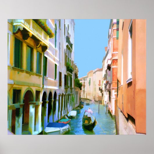 Venice Italy Street Scene Poster (Voorkant)