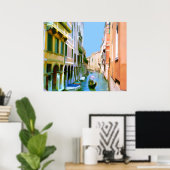 Venice Italy Street Scene Poster (Thuiskantoor)