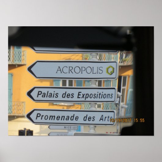 Venice Italy Street Signs Poster (Voorkant)