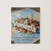 Venice Italy Travel Map Venezia Family Vacation Legpuzzel (Verticaal)