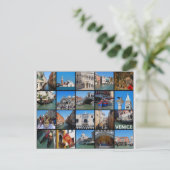 Venice Italy Travel Photo Collage Briefkaart (Staand voorkant)