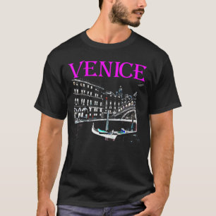 Venice Italy Travel Rialto Bridge Gondolas Grand C T-shirt