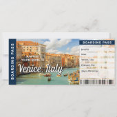 Venice Italy Trip Surprise Boarding Pass Card Kaart (Voorkant)