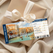 Venice Italy Trip Surprise Boarding Pass Card Kaart