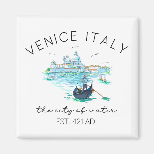 Venice Italy Vacation Souvenir Magneet (Voorkant)
