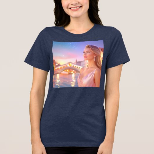 VENICE - ITALY - VENEZIA - Tri-Blend SHIRT (Voorkant)