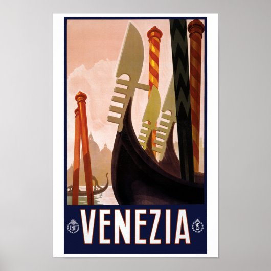 Venice Italy Vintage Poster hersteld (Voorkant)