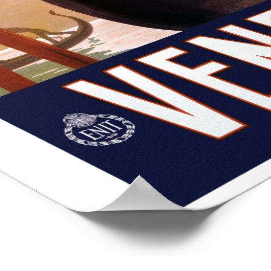 Venice Italy Vintage Poster hersteld (Hoek)