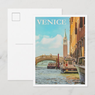 Venice Italy Vintage Travel  Briefkaart