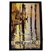 Venice Italy Vintage Travel gift zakken Medium Cadeauzakje (Achterkant)