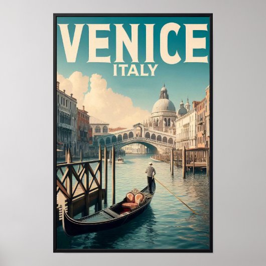 Venice Italy Vintage Travel Poster (Voorkant)