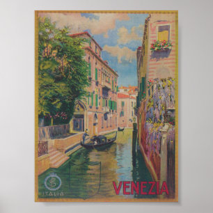 Venice Italy Vintage Travel Poster