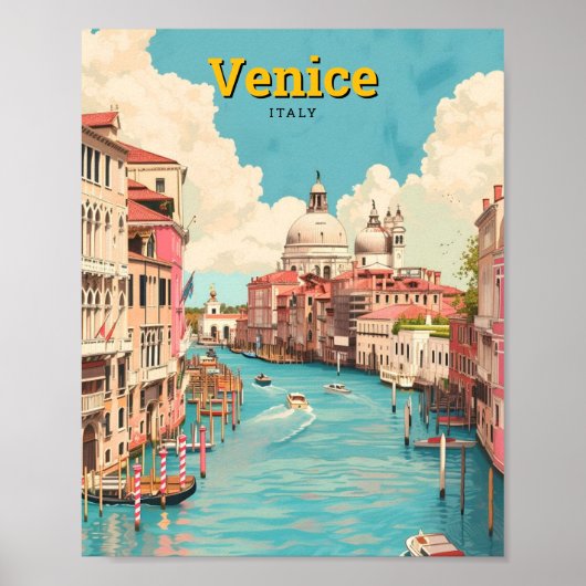Venice Italy Vintage Travel Poster (Voorkant)