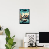 Venice Italy Vintage Travel Poster (Thuiskantoor)