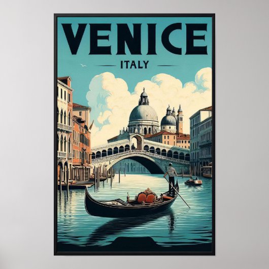 Venice Italy Vintage Travel Poster (Voorkant)