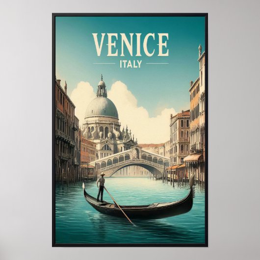 Venice Italy Vintage Travel Poster (Voorkant)