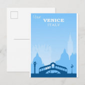 Venice Italy Vintage Travel Poster Briefkaart (Voorkant / Achterkant)