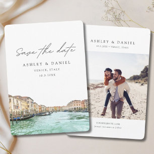 Venice Italy Wedding Save the Date Kaart