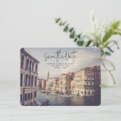 Venice Italy Wedding Save the Date Kaart (Staand voorkant)