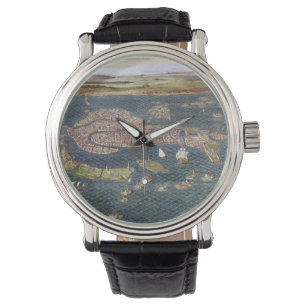 VENICE: KAART, 16E EEUW HORLOGE