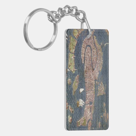 VENICE: KAART, 16E EEUW SLEUTELHANGER (Voorkant Links)