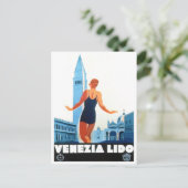 Venice Lido Italië Briefkaart (Staand voorkant)