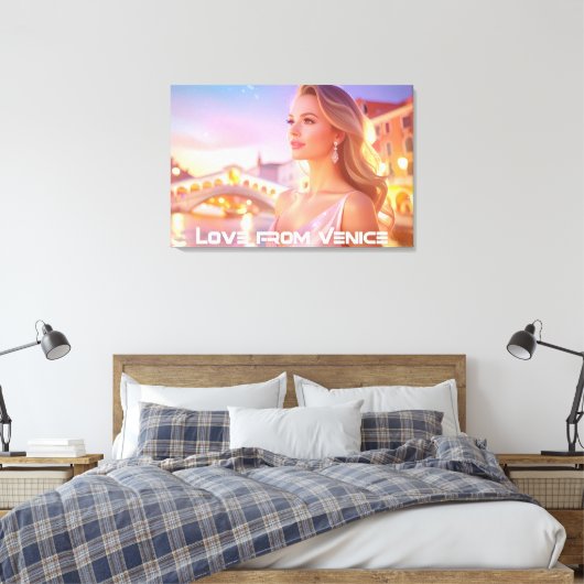 VENICE - LOVE FROM VENICE - CANVAS AFDRUK (Insitu (Slaapkamer))