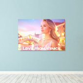 VENICE - LOVE FROM VENICE - CANVAS AFDRUK (Insitu (Houten vloer))