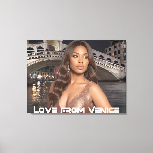 VENICE - LOVE FROM VENICE CANVAS AFDRUK (Voorkant)