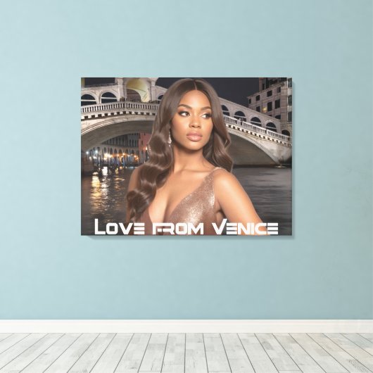 VENICE - LOVE FROM VENICE CANVAS AFDRUK (Insitu (Houten vloer))