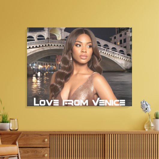 VENICE - LOVE FROM VENICE CANVAS AFDRUK (Insitu (Woonkamer))