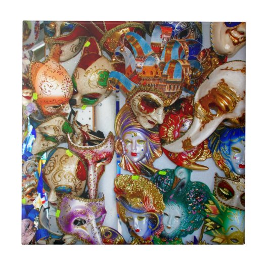 Venice-maskers Tegeltje (Voorkant)