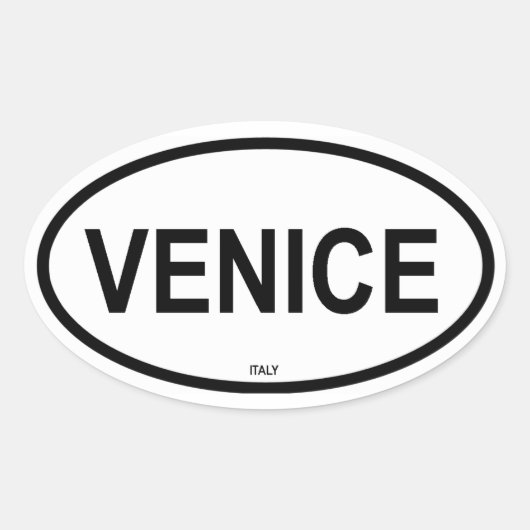 VENICE OVALE STICKER (Voorkant)