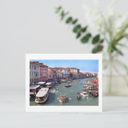 VENICE RIALTO BRIDGE UITZICHT BRIEFKAART (Staand voorkant)