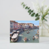 VENICE RIALTO BRIDGE UITZICHT BRIEFKAART (Staand voorkant)