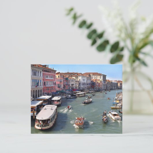 VENICE RIALTO BRIDGE UITZICHT BRIEFKAART (Staand voorkant)