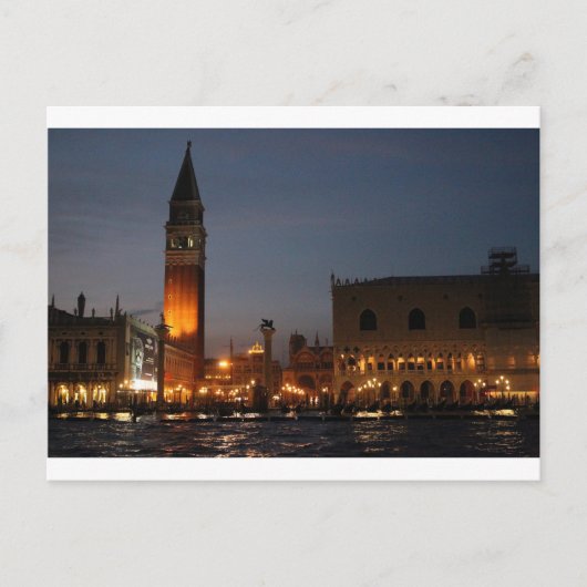 Venice San Macro Square at Night briefkaart (Voorkant)