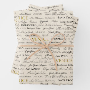 Venice Sights Gift Wrap - 3 vellen