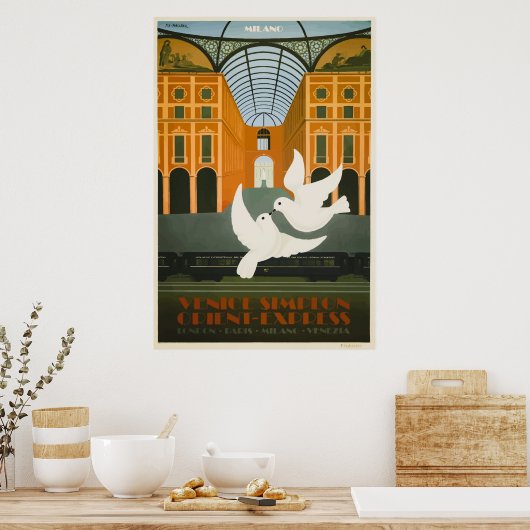 Venice Simplon Orient Express Milano  Poste Poster (Keuken)