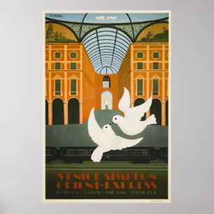 Venice Simplon Orient Express Milano  Poste Poster