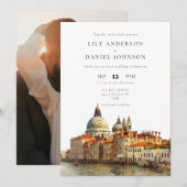 Venice Skyline Destination Photo Wedding Kaart (Voorkant / Achterkant)