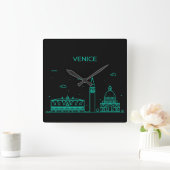 Venice skyline vierkante klok (Huis)
