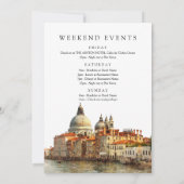 Venice Skyline Watercolor Birthday Weekend Kaart (Achterkant)