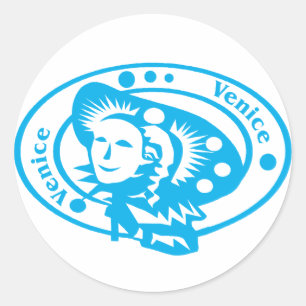 Venice Stamp Ronde Sticker